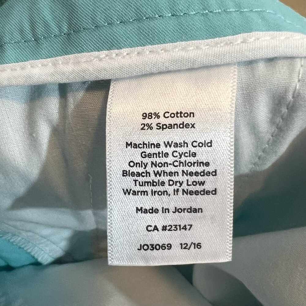 Talbots Women The Perfect Crop Cotton Pant Plus Size 18W High Rise Green Stretch - Picture 4 of 12
